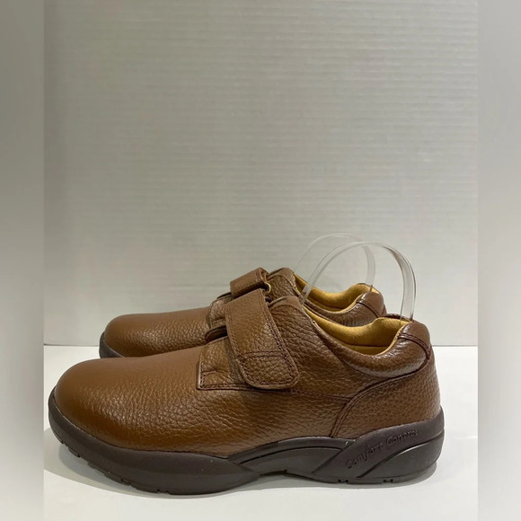 Dr. Comfort STK #6020 William Chestnut Easy Closure Shoes Men’s Size 9 1/2 W NIB - Picture 3 of 7